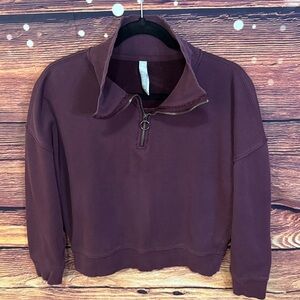 Athleta Deep Purple Zip-Up Top